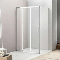 Diplon Diplon 120x80 tripla tolóajtós aszimmetrikus zuhanykabin, 5 mm edzett üveggel, 185 cm magas