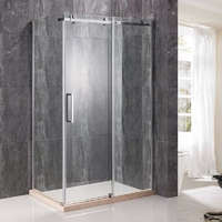 Diplon Diplon 120x80 cm fényűző tolóajtós aszimmetrikus zuhanykabin, 8mm edzett áttetsző üveggel, 195 cm magas