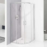 Diplon Diplon 90x90 cm Gazdaságos íves két tolóajtós zuhanykabin, 5 mm edzett áttetsző üveggel, 190 cm magas