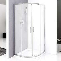 Diplon Diplon 90x90 cm íves két tolóajtós zuhanykabin 5 mm edzett matt üveggel, 190 cm magas
