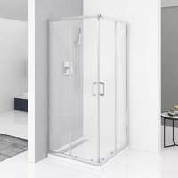 Diplon Diplon 90x90 cm szögletes két tolóajtós zuhanykabin, 5mm edzett matt üveggel, 190 cm magas