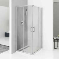 Diplon Diplon 80x80 cm szögletes két tolóajtós zuhanykabin, 5 mm edzett szürke üveggel, 190 cm magas