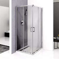 Diplon Diplon 90x90 cm szögletes két tolóajtós zuhanykabin, 5 mm edzett szürke üveggel, 190 cm magas