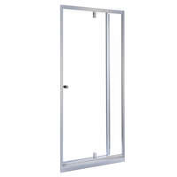 Leziter Flexi 96-111x185 cm széles fix+nyíló króm zuhanyajtó 6 mm vastag biztonsági üveggel