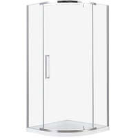 Leziter Galatro 90x90 cm íves nyílóajtós zuhanykabin 6 mm biztonsági üveggel, króm elemekkel, 200 cm magas