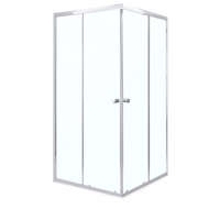 Kerra Olga SQ 90x90 cm szögletes tolóajtós zuhanykabin 4 mm üveggel zuhanytálca nélkül, króm