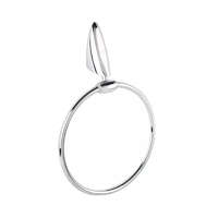 Diplon Króm színű kerek kéztörlőtartó, törölközőtartó karika SE02591