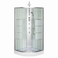 Kerra Strada 90x90 cm íves hidromasszázs zuhanykabin