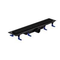 Styron Styron SLIM Beltéri zuhanyfolyóka 60 cm festett fekete Sinus ráccsal