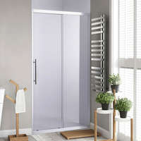 Stuxi Stuxi Nizza 110 cm széles toló zuhanyajtó 6 mm vastag vízlepergető biztonsági üveggel, króm elemekkel, 200 cm magas