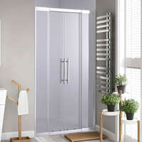 Stuxi Stuxi Sydney 120 cm széles két tolóajtós zuhanyajtó 6 mm vastag vízlepergető biztonsági üveggel, króm elemekkel, 200 cm magas