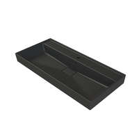 CeraStyle CeraStyle SHARP - MATT FEKETE - porcelán mosdókagyló - 1 csaplyukkal - 100 x 48 cm