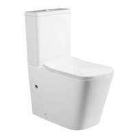 Homedepo Elsa White perem nélküli mély öblítésű szögletes monoblokkos WC alsó/hátsó kifolyású, tartállyal, tető nélkül