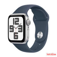 Apple Apple Watch SE2 (2023) V2 GPS 40mm Silver Aluminium Case with Sport Band S/M - Storm Blue