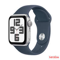 Apple Apple Watch SE GPS 40mm Silver Aluminium Case with Sport Band M/L - Storm Blue