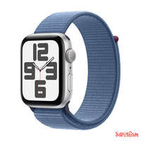 Apple Apple Watch SE GPS 44mm Silver Aluminium Case with Sport Loop - Winter Blue