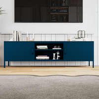 Domotor24® XL Modern fém TV-állvány / tárolószekrény – kék színben– (1700 x 400 x 500)