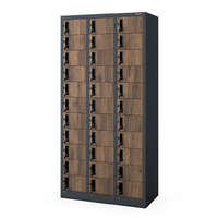 JAN NOWAK® OLIVER 1873 | Fém értéktároló szekrény antracit-dió 33 rekeszes – lapraszerelt