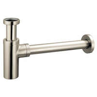 Ferro Búraszifon leeresztő nélkül 5/4", hengeres, szálcsiszolt nikkel, Rotondo, Ferro