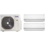 Korel Korel Nexo multi-split klíma szett, 5,3 kW K2OE-18HFN8 kültéri + 2db 2,6 kW KOR32-09HFN8-IX beltéri, csepptálca és karterfűtéssel