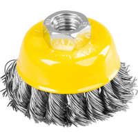 Strend Pro Strend Pro fazékkefe, sodrott acélból, sarokcsiszolóra, M14 menettel, 65 mm