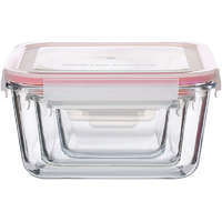 MagicHome MagicHome, 3 db-os szett, üveg, négyzet alakú, fedővel, 450/1000/1900 ml