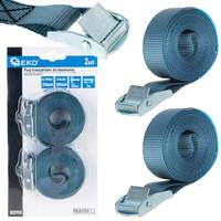 GEKO GEKO rögzítő heveder, önzáró csattal, 25 mm X 3 m, 250 kg, 2 db