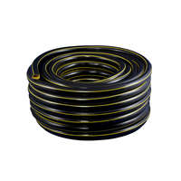 Magyar Csavarodásmentes 5 rétegű locsolótömlő, exkluzív kivitel, fekete-sárga, 25 m, 1"