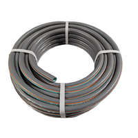 Magyar Csavarodásmentes 6 rétegű locsolótömlő, exkluzív kivitel, szürke, világoskék belsővel és csíkkal, 20 m, 1/2"