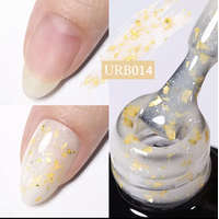  UR Sugar Rubber Base Gél fehér csillám-arany glitter urb014