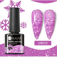  UR Sugar Snowlfake/Hópehely Gél lakk Urx10 pink