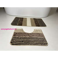 Budapest Carpet Fürdőszobai szőnyeg 2 részes - Den. bézs csíkos-kagyló