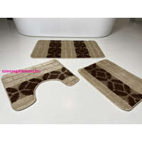 Budapest Carpet Fürdőszobai szőnyeg 3 részes - Den. bézs sor körös