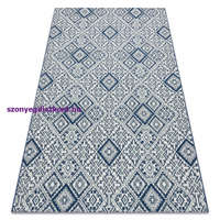 My carpet company kft Kab. Fonott sizal color szőnyeg 19247/699 Négyzetek Rombusz Csempe Kék 80x150 cm