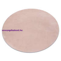 My carpet company kft Kab. Modern, mosható szőnyeg POSH kör shaggy, plüss, vastag, csúszásgátló, pirosító rózsaszín kör 80 cm