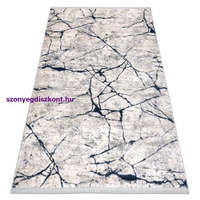 My carpet company kft Kab. Modern REBEC szőnyeg rojt 51184A Márvány - két szintű gyapjú krém / sötétkék 80x150 cm