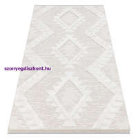 My carpet company kft Kab. Fonott Sizal szőnyeg boho MOROC gyémánt 22312 rojt - szerkezeti bézs / krém, újrahasznosított szőnyeg 78x150 cm