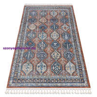 My carpet company kft Kab. Modern szőnyeg BELLE BG60A sötétkék / bézs Rojt 80x150 cm