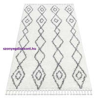 My carpet company kft Kab. Szőnyeg BERBER UNION 3374 gyémánt, lánc krém / szürke Rojt shaggy 120x170 cm