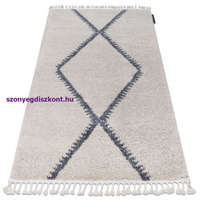My carpet company kft Kab. Szőnyeg BERBER meknes B5910 krém / szürke Rojt shaggy 160x220 cm