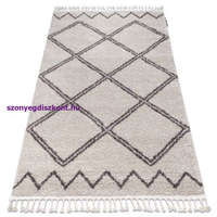 My carpet company kft Kab. Szőnyeg BERBER ASILA B5970 krém / barna Rojt shaggy 160x220 cm