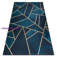My carpet company kft Kab. ANDRE 1173 mosható szőnyeg mozaik, geometriai csúszásgátló - türkiz / arany 160x220 cm