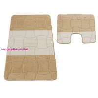 Dywanopol Dy. 2 részes fürdőszoba szett Montana Sariyer XL Light bézs (60 cm x 100 cm és 50 cm x 60 cm)