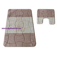 My carpet company kft Dy. Montana 2 részes fürdőszoba szett Sariyer bézs Komplet (50 cm x 80 cm + 40 cm x 50 cm) szőnyeg