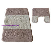 My carpet company kft Dy. Montana 2 részes fürdőszoba szett Sile bézs Komplet (50 cm x 80 cm + 40 cm x 50 cm) szőnyeg