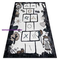 My carpet company kft Kab. Szőnyeg FUN Hop gyerekeknek, ugróiskola, állatok fekete 80x150 cm