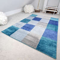 My carpet company kft Bolti 4. Gyerekszőnyeg akció, EPERKE 80x150cm 521 kék kockás szőnyeg