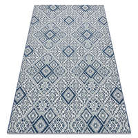My carpet company kft Kab. Fonott sizal color szőnyeg 19247/699 Négyzetek Rombusz Csempe Kék 80x150 cm