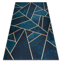 My carpet company kft Kab. ANDRE 1173 mosható szőnyeg mozaik, geometriai csúszásgátló - türkiz / arany 160x220 cm