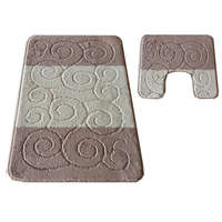 My carpet company kft Dy. Montana 2 részes fürdőszoba szett Sile bézs Komplet (50 cm x 80 cm + 40 cm x 50 cm) szőnyeg